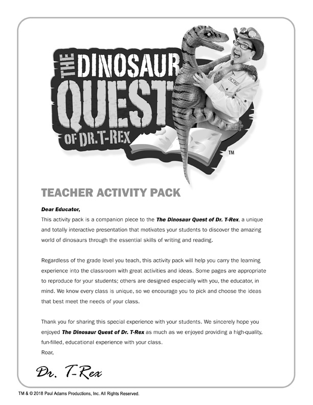 Activity Packet Sheet