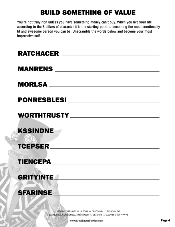 Activity Packet Sheet