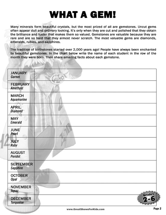 Activity Packet Sheet