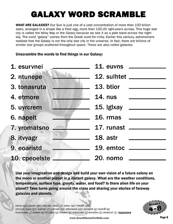 Activity Packet Sheet